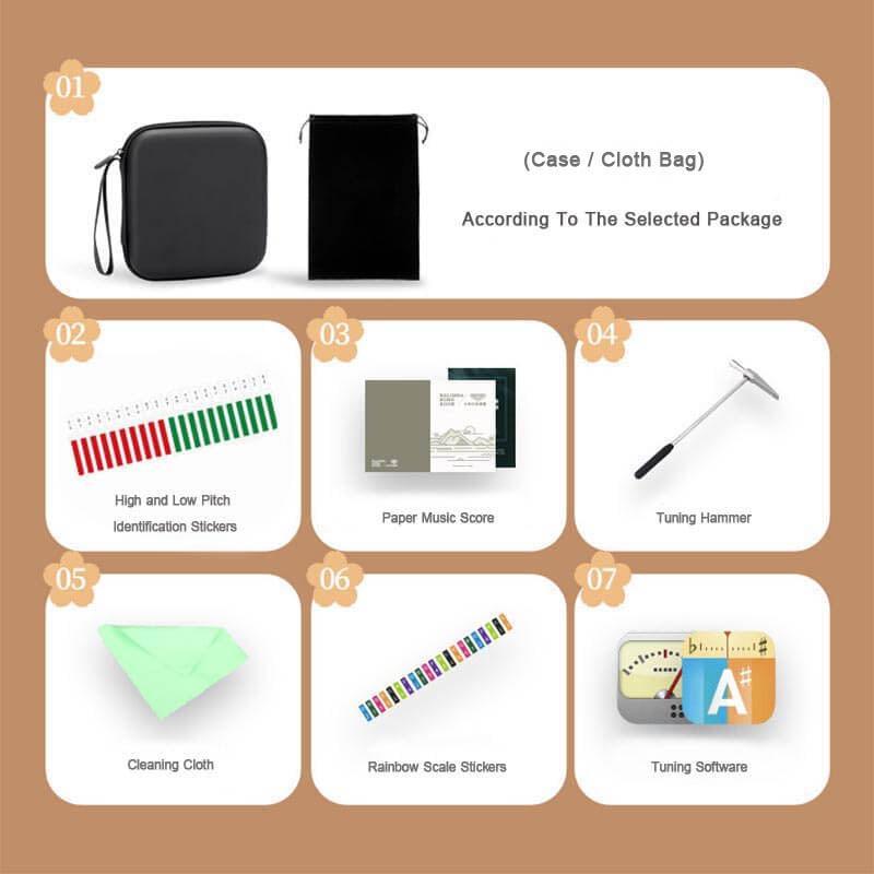 Hluru Van Gogh Starry Sky 21 Key Acrylic Kalimba For Beginners Five-pointed Star C Tone Flat Kalimba Instrument