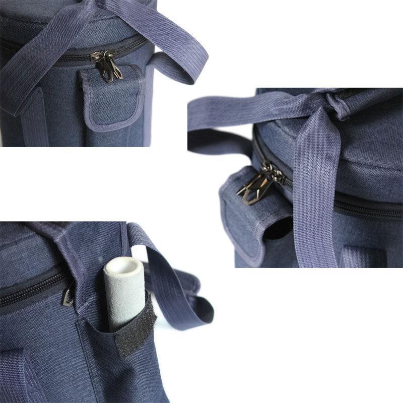 Blaue Tragetasche für transparente Kristallklangschalen, stoßfeste Schutzhülle