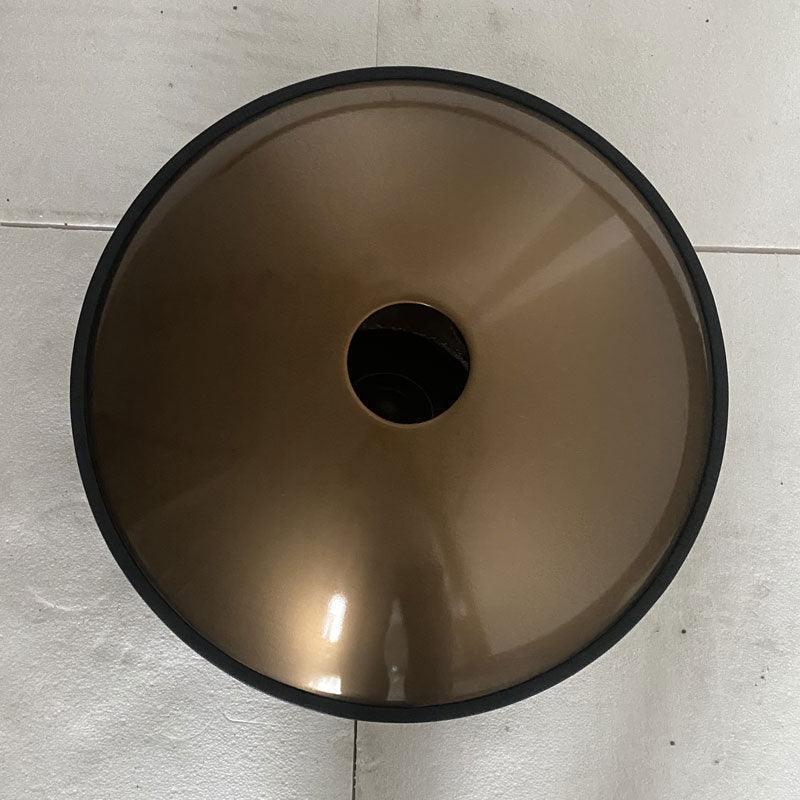 MiSoundofNature Tambor Handpan de alta gama de acero Ember personalizado, 22 pulgadas, 10 notas, escala de F3 Equinox, disponible en 432 Hz y 440 Hz