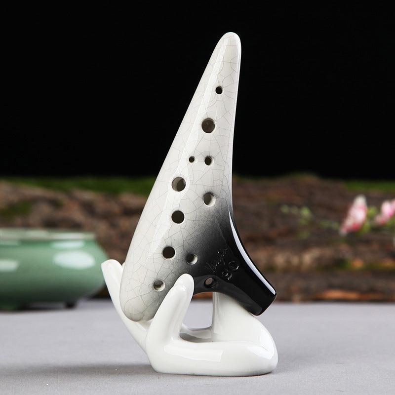 Gradient 5 Colors SC 12 Hole Soprano Ocarina Treble Ceramic Wind Instrument - HLURU.SHOP