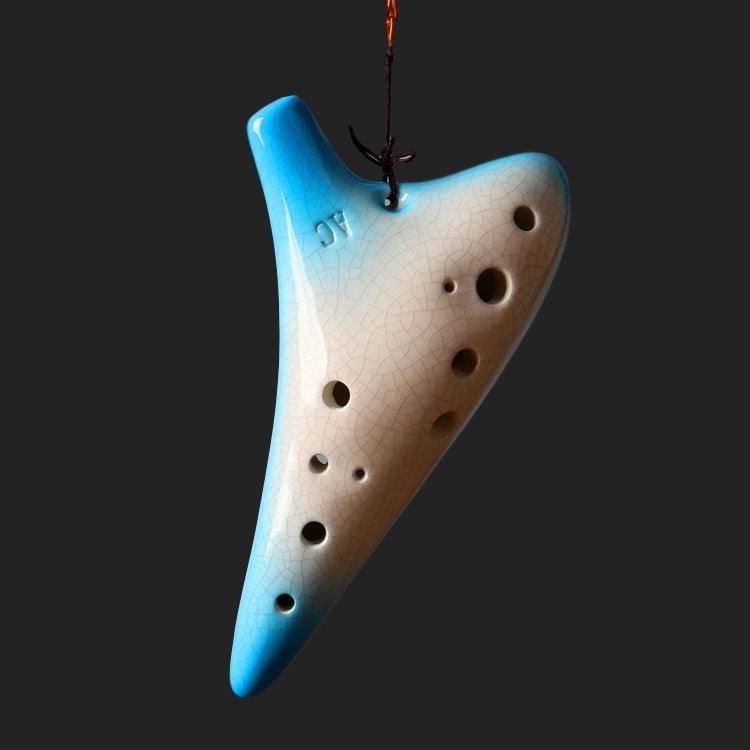 Gradient Ice Crack 12 Hole Alto C Flute Ceramic Ocarina - HLURU.SHOP