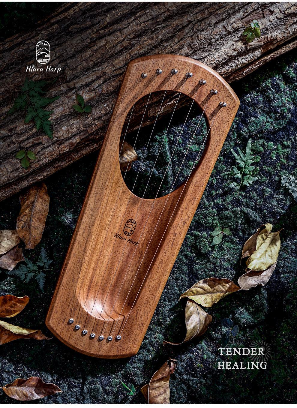 Hluru Mini Lyre Harp 7-string "Light on earth" Instrument Gift for Beginners - HLURU.SHOP