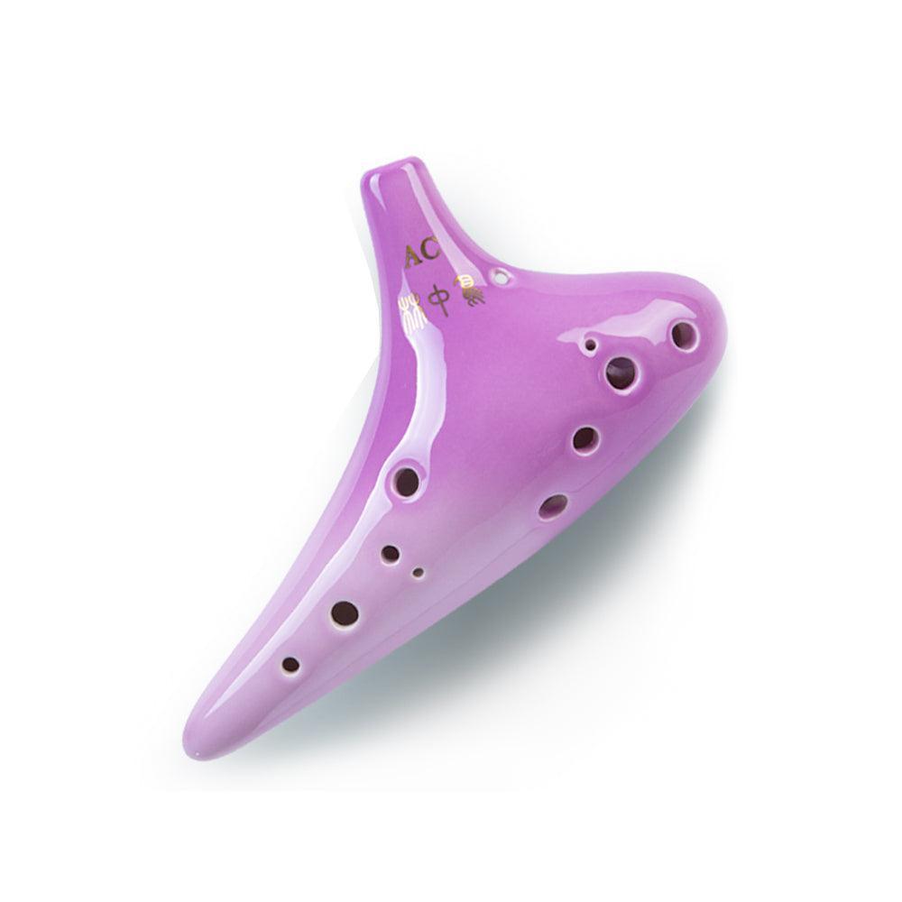Ice Glaze Elf 12 Hole Ocarina Gradient Color Tenor Alto C Ceramic Ocarina Instrument - HLURU.SHOP