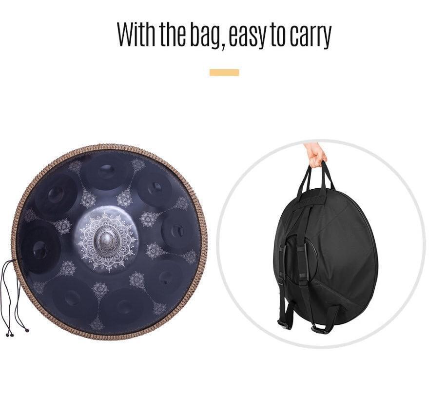 MiSoundofNature 手作り D メジャー handpan drum マンダラ 22 インチ DC STL ハンド パン 楽器 初心者用