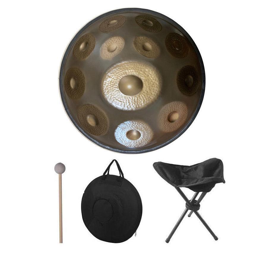 MiSoundofNature handpan en acier nitruré F3 22 pouces 14 (12 + 2) notes fait main sur mesure handpan percussion