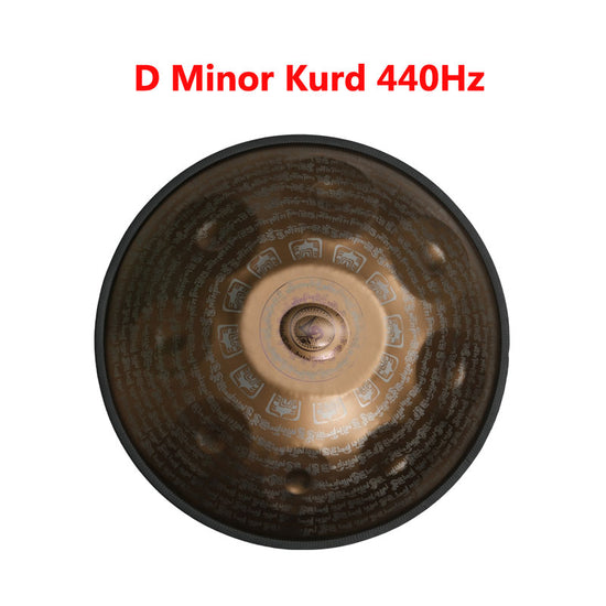Kurd Celtic D Minor 22 Inch 91012 Notes Stainless Steel  Nitride Steel Handpan Drum, Available in 432 Hz & 440 Hz
