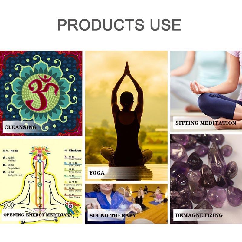 MiSoundofNature 6"–8" klare Quarzkristall-Klangschalen, 7 Chakra-Kristall-Klangschalen für Yoga-Meditation