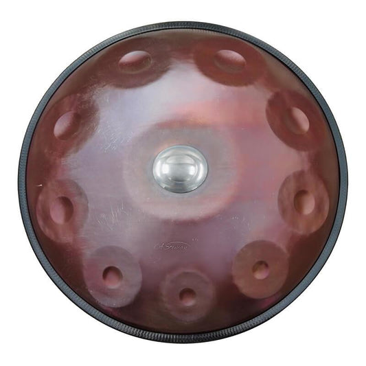 AS TEMAN Handpan CHAOS 10 Notes D Minor Scale Fuchsia hangdrum with gift set - HLURU.SHOP