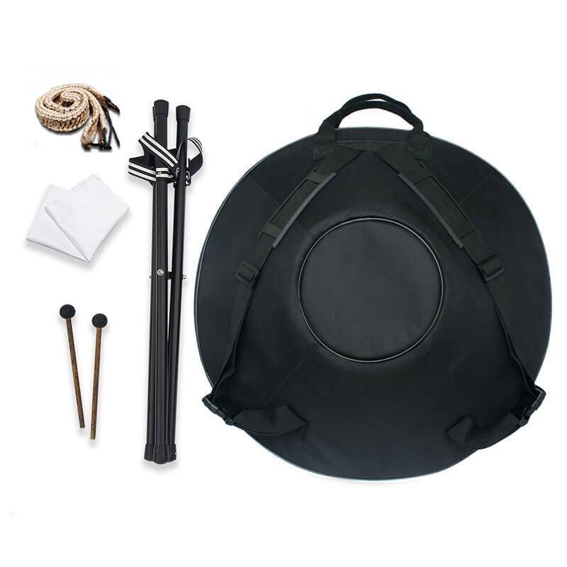 AS TEMAN Handpan CHAOS 10 Notes D Minor Scale Fuchsia hangdrum with gift set - HLURU.SHOP