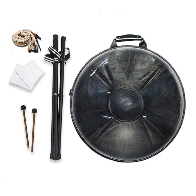 AS TEMAN Handpan Polaris 10 Notes D Minor Scale Golden hangdrum with gift set - HLURU.SHOP
