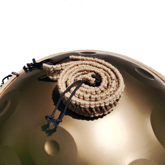 AS TEMAN | Handpan Braided Rope | Beige decorative and protective rope for handpan - HLURU.SHOP