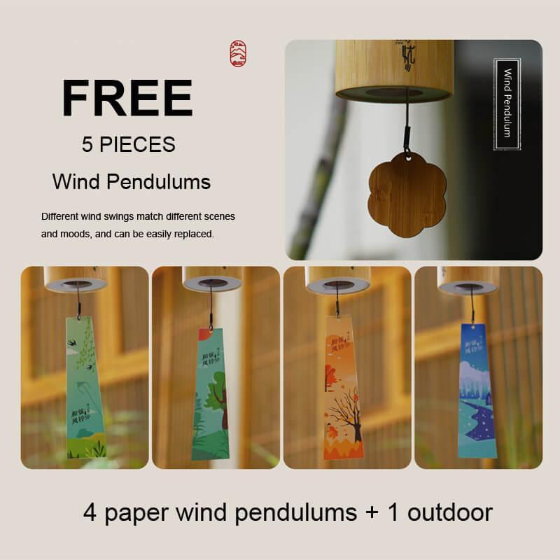 Hluru 8 Note Indoor & Outdoor Bamboo Wind Chime C Am Dm G Chord | Season Series - HLURU.SHOP