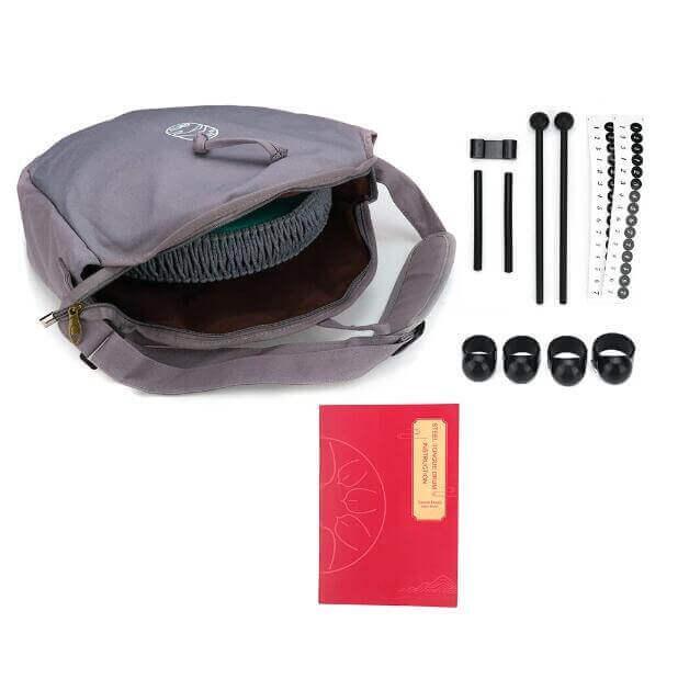 HLURU Pearl Paint Titanium Steel Tongue Drum C Major Tone 13 Inch 11 Note Percussion Instrument For Yoga Meditation - HLURU.SHOP