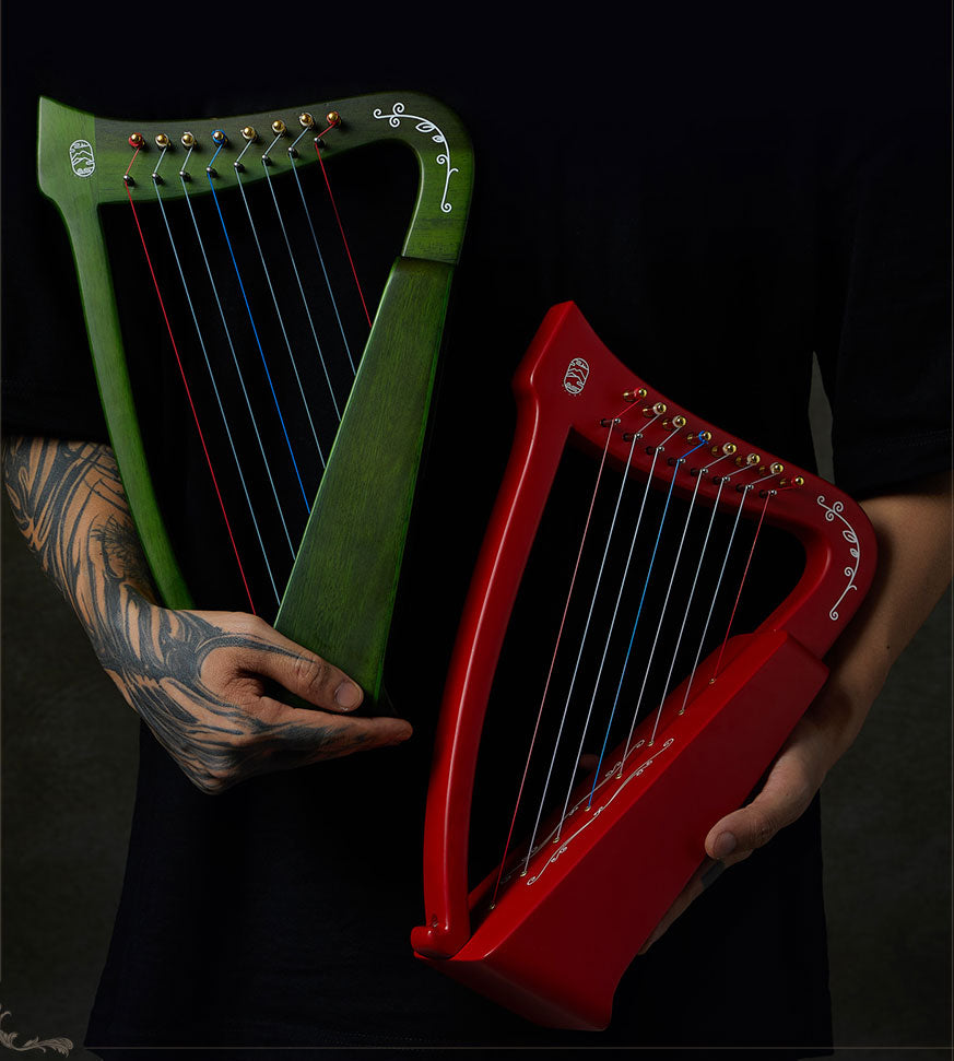 Hluru Musical Harp Paulownia wood Instrument 8/15/19 String Lyre Angel Wings