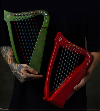 Hluru Musical Harp Paulownia wood Instrument 8/15/19 String Lyre Angel Wings