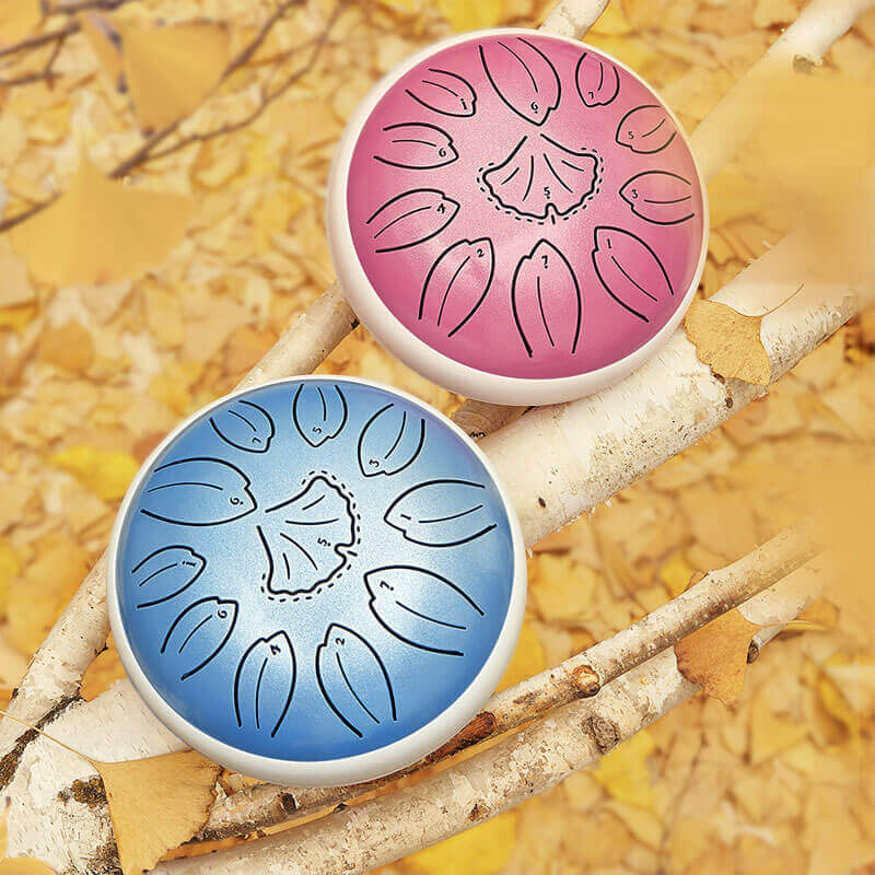 HLURU Huashu Upgrade Lotus Carbon Steel Tongue Drum 6'' 11 Tone D Dur - 6 Zoll / 11 Noten