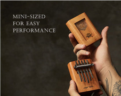 HLURU 5 & 9 Keys Flat Kalimba Thumb Piano, Cherry Wood D Minor / A Minor /  D Amara / Pentatonic /  G Major / G Minor / F Major Kalimba Instrument