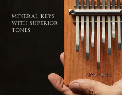 HLURU 5 & 9 Keys Flat Kalimba Thumb Piano, Cherry Wood D Minor / A Minor /  D Amara / Pentatonic /  G Major / G Minor / F Major Kalimba Instrument