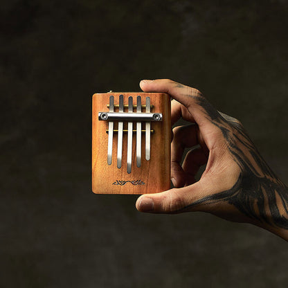HLURU 5 & 9 Keys Flat Kalimba Thumb Piano, Cherry Wood D Minor / A Minor /  D Amara / Pentatonic /  G Major / G Minor / F Major Kalimba Instrument