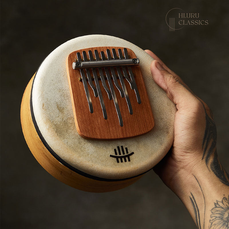 HLURU 5 & 9 Keys Flat Kalimba Thumb Piano, Cherry Wood D Minor / A Minor /  D Amara / Pentatonic /  G Major / G Minor / F Major Kalimba Instrument