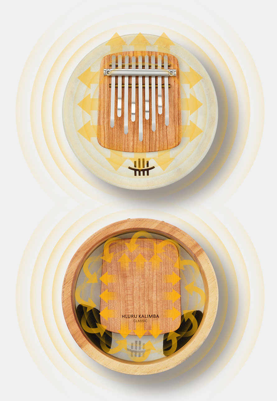 HLURU 5 & 9 Keys Flat Kalimba Thumb Piano, Cherry Wood D Minor / A Minor /  D Amara / Pentatonic /  G Major / G Minor / F Major Kalimba Instrument