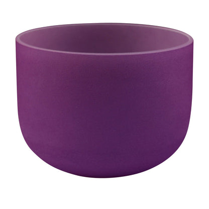 MiSoundofNature Purple B Tone Frosted Crystal Singing Bowl 7"~14" Chakra Singing Bowl Healing Yoga and Meditation430Hz/440Hz