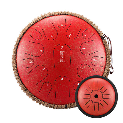 Buy One Get One Free - HLURU Tongue Drum Flagship Duo - Titanium Steel 14" 15 Note Flagship + 6" 8 Note High Pitch Extension Tongue Drum [Engravable]