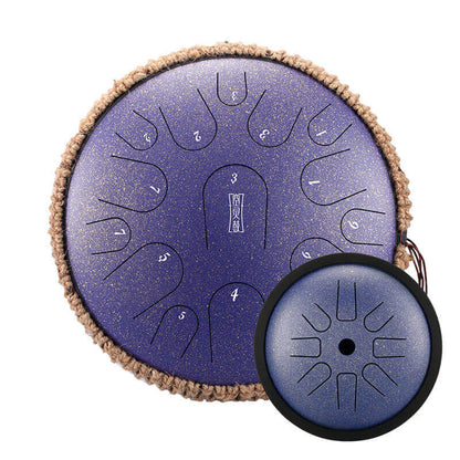 Buy One Get One Free - HLURU Tongue Drum Flagship Duo - Titanium Steel 14" 15 Note Flagship + 6" 8 Note High Pitch Extension Tongue Drum [Engravable]