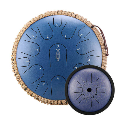 Buy One Get One Free - HLURU Tongue Drum Flagship Duo - Titanium Steel 14" 15 Note Flagship + 6" 8 Note High Pitch Extension Tongue Drum [Engravable]