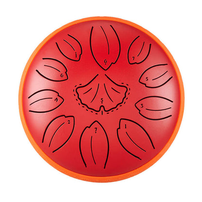 HLURU Huashu Upgrade Lotus Carbon Steel Tongue Drum 6'' 11 Tone D Dur - 6 Zoll / 11 Noten