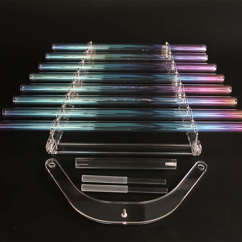 Crystal Harp 440/432Hz Colorful Rainbow Crystal Singing Harp Sound Healing Quartz Harp