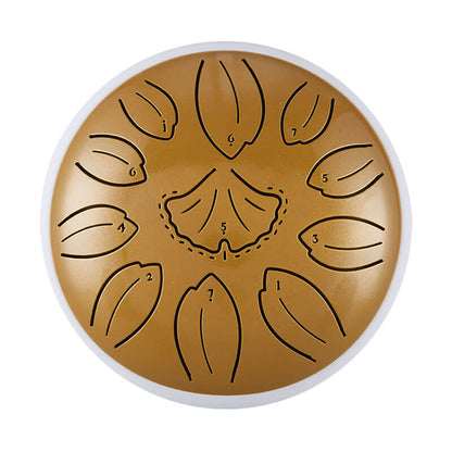 HLURU Huashu Upgrade Lotus Carbon Steel Tongue Drum 6'' 11 Tone D Dur - 6 Zoll / 11 Noten