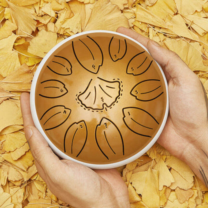 HLURU Huashu Upgrade Lotus Carbon Steel Tongue Drum 6'' 11 Tone D Dur - 6 Zoll / 11 Noten