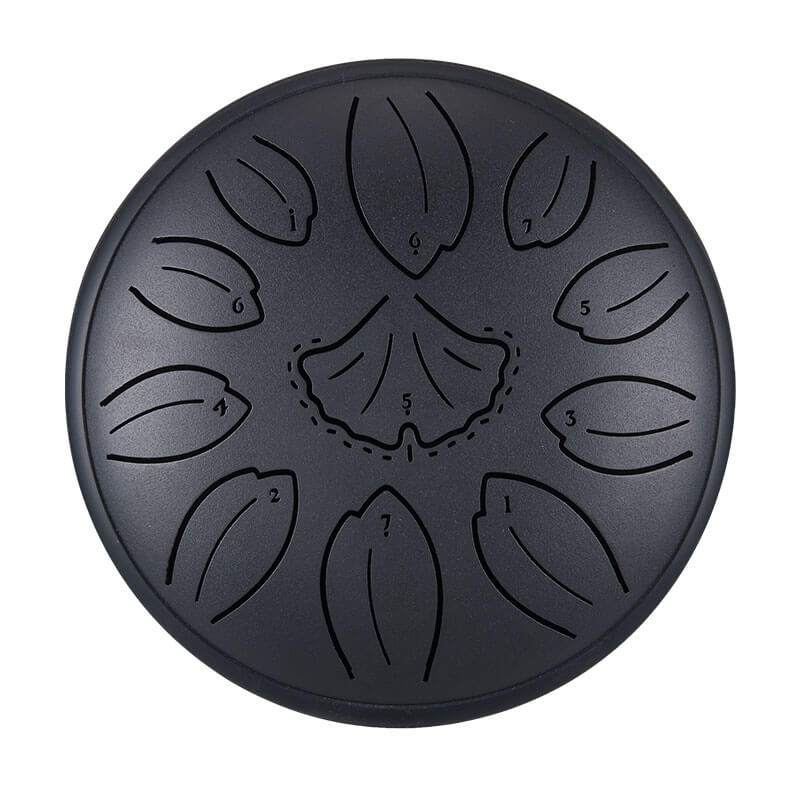 HLURU Huashu Upgrade Lotus Carbon Steel Tongue Drum 6'' 11 Tone D Dur - 6 Zoll / 11 Noten