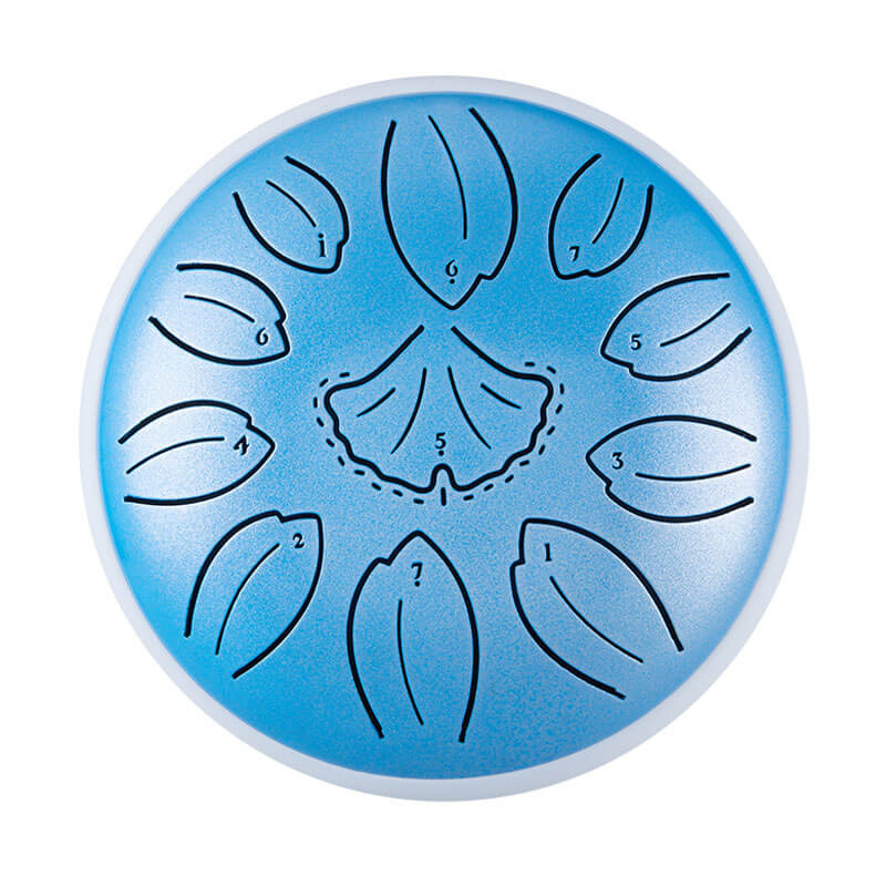 HLURU Huashu Upgrade Lotus Carbon Steel Tongue Drum 6'' 11 Tone D Dur - 6 Zoll / 11 Noten