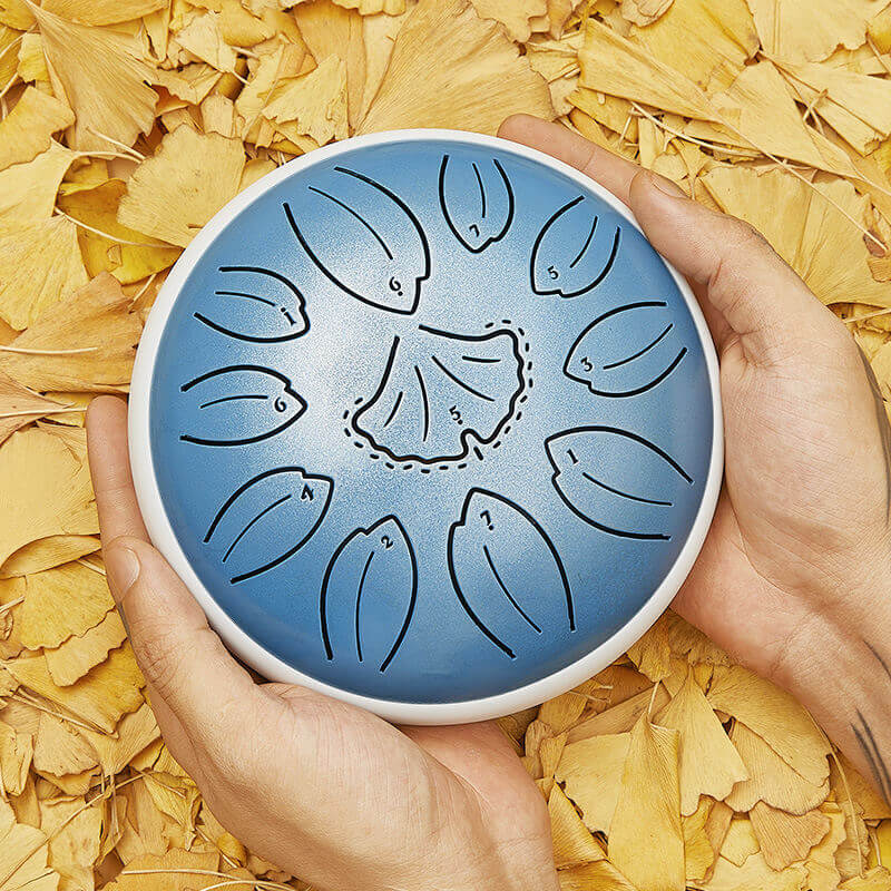 HLURU Huashu Upgrade Lotus Carbon Steel Tongue Drum 6'' 11 Tone D Dur - 6 Zoll / 11 Noten