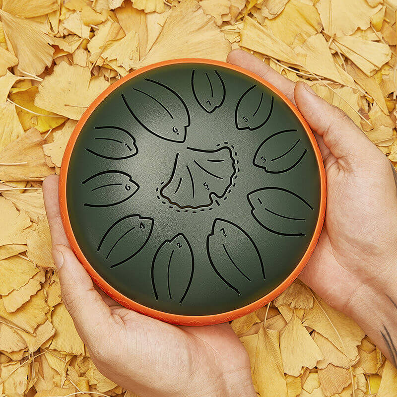 HLURU Huashu Upgrade Lotus Carbon Steel Tongue Drum 6'' 11 Tone D Dur - 6 Zoll / 11 Noten