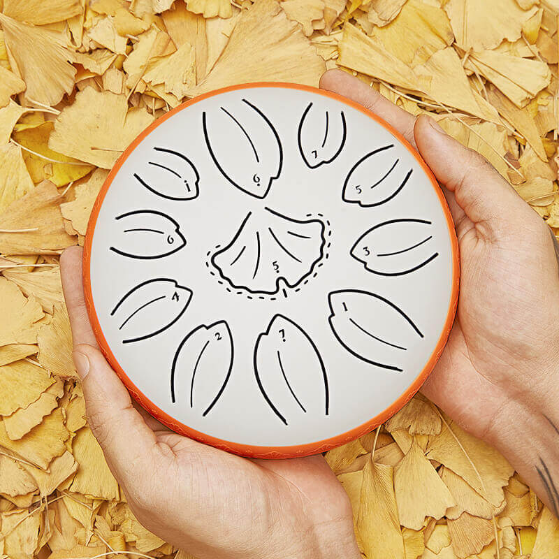 HLURU Huashu Upgrade Lotus Carbon Steel Tongue Drum 6'' 11 Tone D Dur - 6 Zoll / 11 Noten