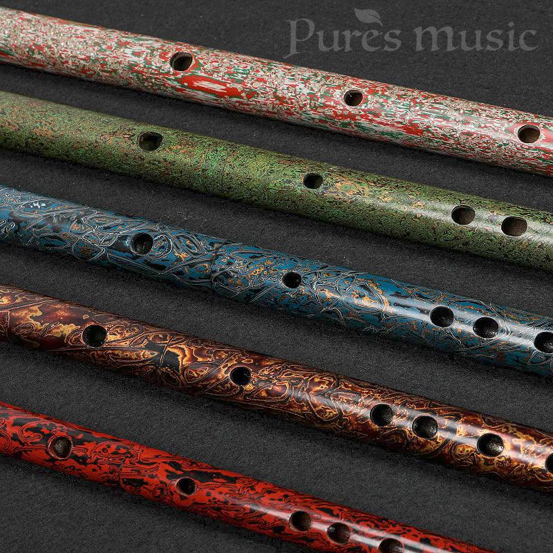 Bamboo Flute Hand Painted Dizi Expert Level Traditional Instrument Collectible Flute - HLURU.SHOP