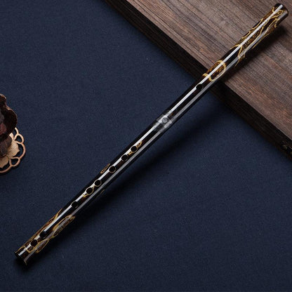 Bamboo Flute Hand Painted Dizi Expert Level Traditional Instrument Collectible Flute - HLURU.SHOP