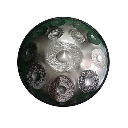 Customized MiSoundofNature Sun God Handmade Hammering High-end 22 Inches 12 Tones C Major Nitride Steel Handpan Drum, Available in 432 Hz and 440 Hz - HLURU.SHOP