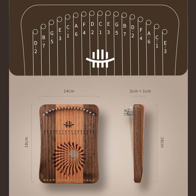 Fingerstyle 17/31 Strings Adjustable Mode (Default C Tone) Lyre Harp For Kids & Adults - HLURU.SHOP