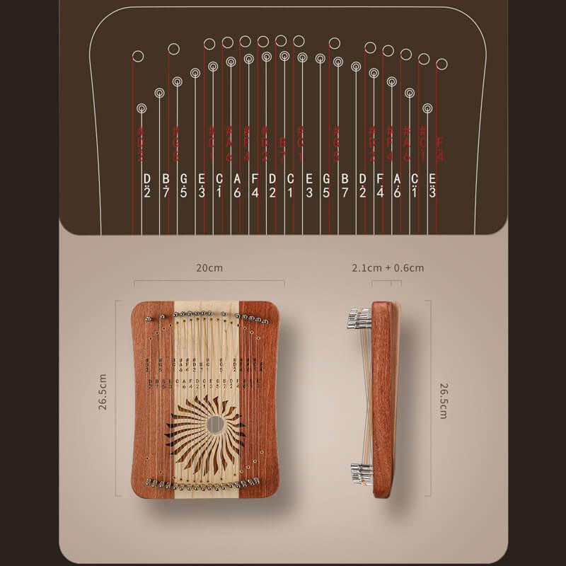 Fingerstyle 17/31 Strings Adjustable Mode (Default C Tone) Lyre Harp For Kids & Adults - HLURU.SHOP
