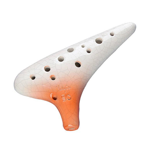 Gradient 5 Colors SC 12 Hole Soprano Ocarina Treble Ceramic Wind Instrument - HLURU.SHOP
