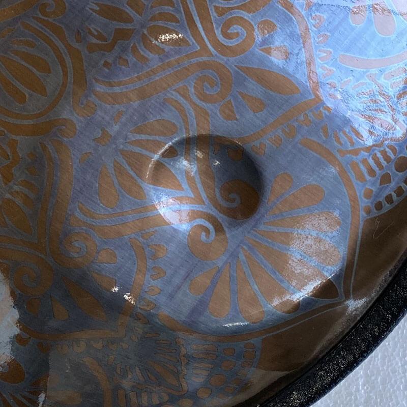 MiSoundofNature Customized Epiphany Entirely Handmade Handpan Drum - C Major Stainless Steel 22 In 9/10/12 Notes, Available in 432 Hz & 440 Hz - HLURU.SHOP