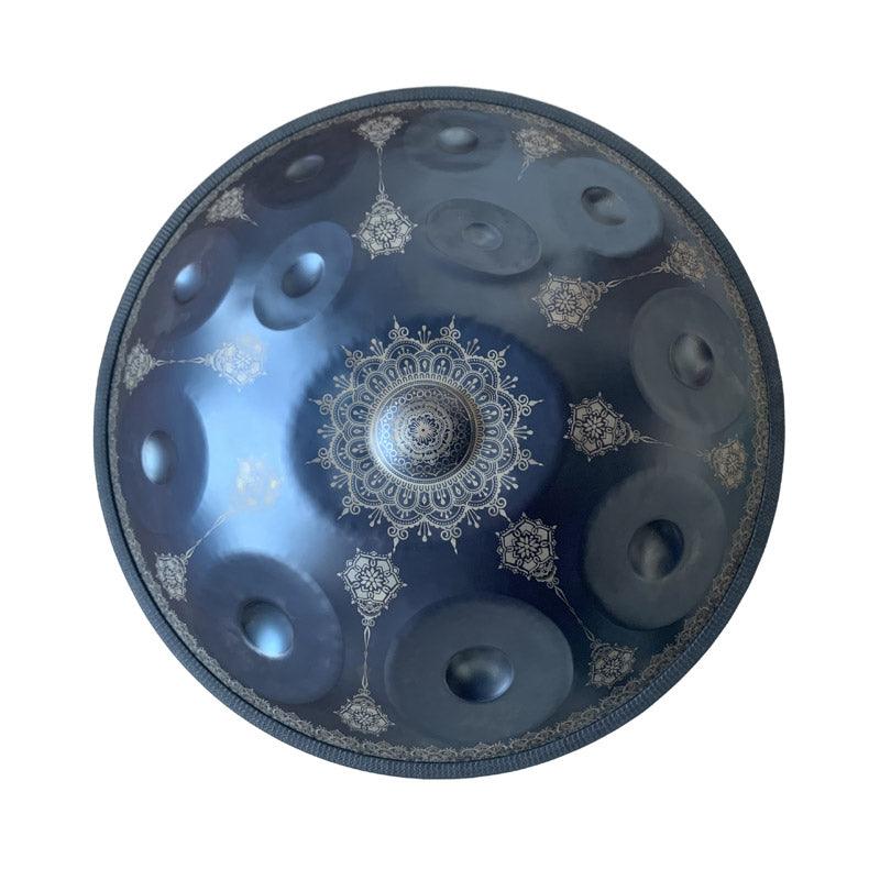 MiSoundofNature Customized Stainless Steel Handmade Customized Nitride Steel HandPan Drum D Minor Hijaz Scale 22 Inch 9/10/12 Notes Featured, Available in 432 Hz and 440 Hz - HLURU.SHOP
