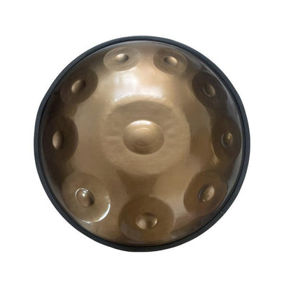 MiSoundofNature Handmade Customized HandPan Drum D Minor Hijaz Scale 22 Inch 9/10/12 Notes High-end Stainless Steel, Available in 432 Hz and 440 Hz - HLURU.SHOP