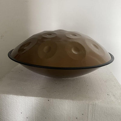 MiSoundofNature Handmade Customized HandPan Drum D Minor Hijaz Scale 22 Inch 9/10/12 Notes High-end Stainless Steel, Available in 432 Hz and 440 Hz - HLURU.SHOP