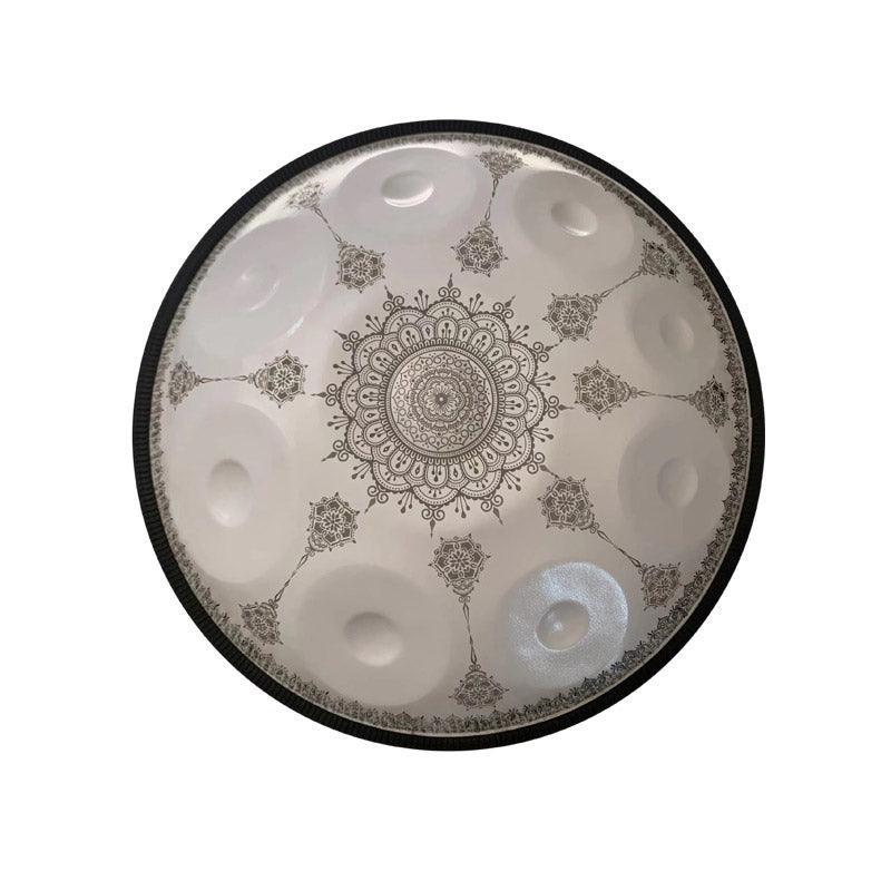 MiSoundofNature Mandala Pattern Handmade Customized Stainless Steel HandPan Drum D Minor Hijaz Scale 22 Inch 9/10/12 Notes, Available in 432 Hz and 440 Hz - HLURU.SHOP