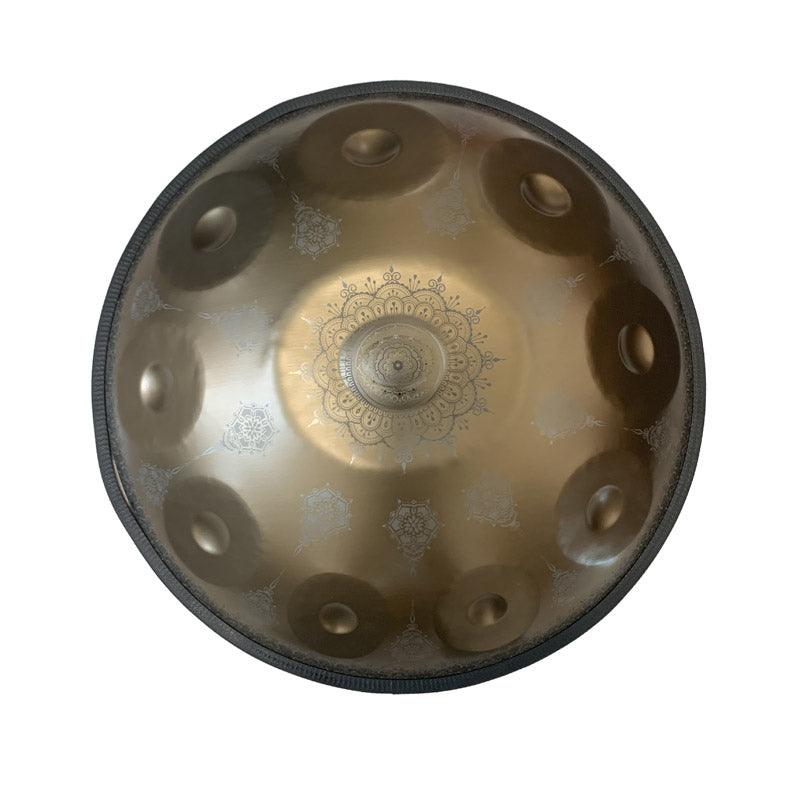 MiSoundofNature Mandala Pattern Handmade Customized Stainless Steel HandPan Drum D Minor Sabye Scale 22 Inch 9/10/12 Notes Featured, Available in 432 Hz and 440 Hz - HLURU.SHOP